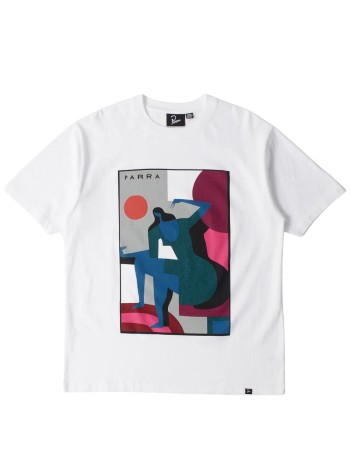 by parra camiseta hombre ball to the face t-shirt - 55275 white