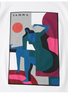 by parra camiseta hombre ball to the face t-shirt - 55275 white