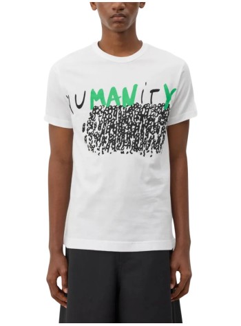 comme des garçons shirt t-shirt manmens t-shirt knit - fqt030s26 white 2