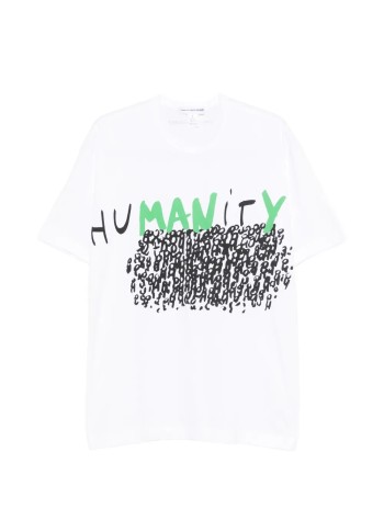 comme des garçons shirt t-shirt manmens t-shirt knit - fqt040s26 white