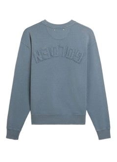 golden goose sudadera hombre boxi sweatshirt faded cotton fleece logo patch - gup01872p001772 50813