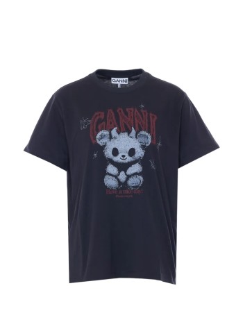 ganni top womanfuture heavy jersey t-shirt bear - a1050183 252