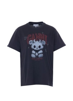 ganni top mujer future heavy jersey t-shirt bear - a1050183 252