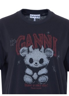 ganni top mujer future heavy jersey t-shirt bear - a1050183 252