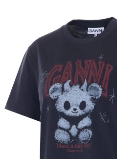 ganni top mujer future heavy jersey t-shirt bear - a1050183 252