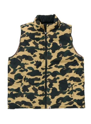 bape outerwear man1st camo reversible down vest m - 1l80144006 yellow