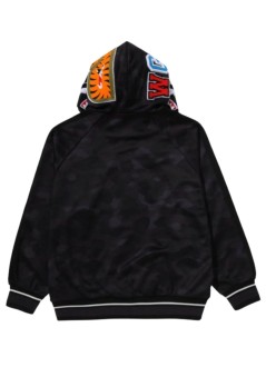 bape outerwear mancolor camo shark relaxed fit hoodie track jacket m - 1l80115312 black