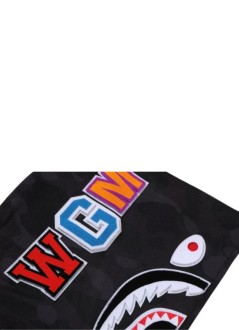 bape outerwear mancolor camo shark relaxed fit hoodie track jacket m - 1l80115312 black