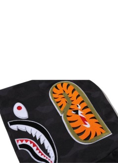 bape outerwear mancolor camo shark relaxed fit hoodie track jacket m - 1l80115312 black