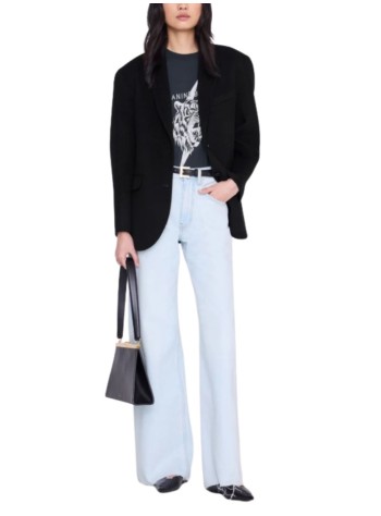 anine bing top mujer walker tee tiger - a0812514gee1 green 2