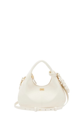 ganni handbag mujer hobo mini grained - b2070102 135
