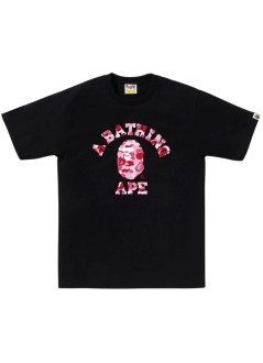 bape camiseta hombre abc camo college tee m - 1l80110005 black x pink