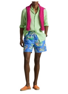 polo ralph lauren trunk manwoven-trunk-swim bottom - 710b13657001 bahamas bear