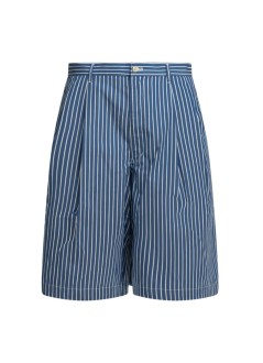 comme des garçons shirt pantalon corto hombre mens pants woven - fqp506s26 blue stripe