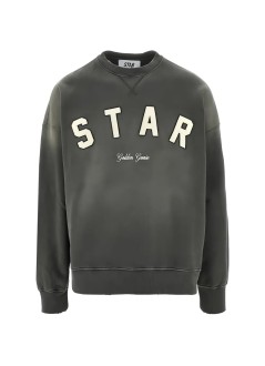 golden goose sweater manstar/ unisex boxi crewneck/ sunfaded wash/ star golden goos - gup02713p002417 60666