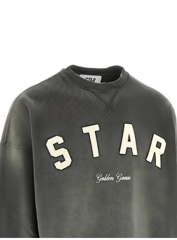 golden goose sudadera hombre star/ unisex boxi crewneck/ sunfaded wash/ star golden goos - gup02713p002417 60666 2