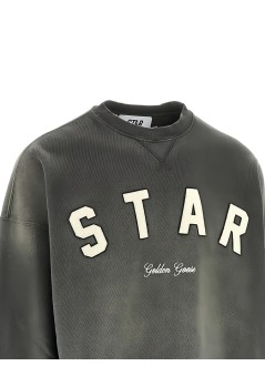 golden goose sweater manstar/ unisex boxi crewneck/ sunfaded wash/ star golden goos - gup02713p002417 60666