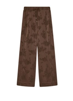 ganni pant  womanfluid satin jacquard elasticated pants - a1080120 zwx