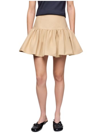 ganni skirt womandouble cotton mini skirt - a1090243 zzr 2