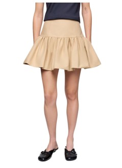 ganni falda mujer double cotton mini skirt - a1090243 zzr