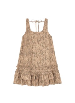 ganni vestido mujer printed stretch cotton u-neck mini dress - a1030480 zzt