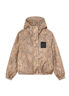 ganni outerwear womanprinted flyweight nylon hooded jacket printed - a1010209 zzt