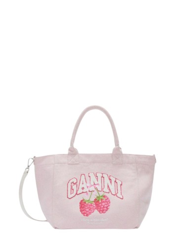 ganni crossbody womansmall easy shopper raspberry print - b2110089 135