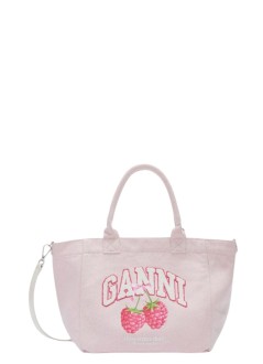 ganni crossbody mujer small easy shopper raspberry print - b2110089 135