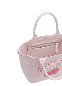ganni crossbody mujer small easy shopper raspberry print - b2110089 135