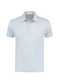 aurélien polo hombre linen polo shirt - 020230902060000 light blue