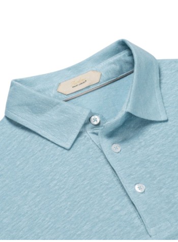 aurélien polo manlinen polo shirt - 020230902060000 blue turquoise 2