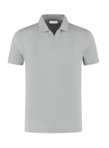 aurélien polo mancotton buttonless polo - 020230902160001 light grey