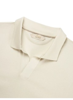 aurélien polo hombre cotton buttonless polo - 020230902160001 ecru