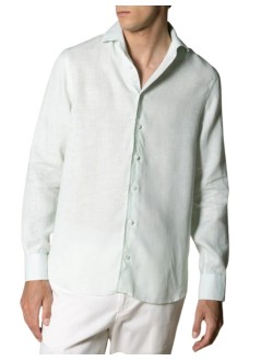 aurélien camiseria hombre linen seaside shirt - 020230602060001 light aqua