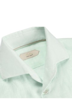 aurélien camiseria hombre linen seaside shirt - 020230602060001 light aqua