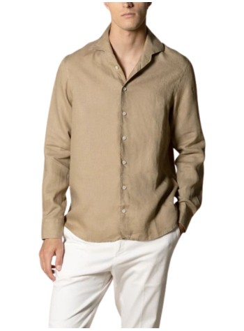 aurélien shirt manlinen seaside popover shirt - 020250602060000 dark taupe 2