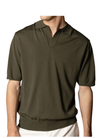 aurélien polo manbuttonless polo shortsleeve - 060230802140000 olive 2