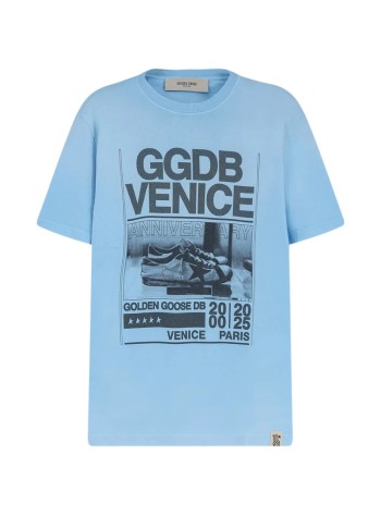 golden goose t-shirt manjourney m's t-shirt regular dyed gauze cotton jersey fading - gmp01220p002368 50977