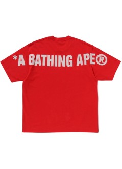 bape camiseta hombre spray print ape head relaxed fit tee #2 m - 1l80110334 red