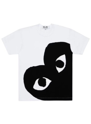 comme des garçons play camiseta hombre black heart - axt347051 white black