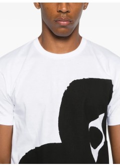 comme des garçons play t-shirt manblack heart - axt347051 white black