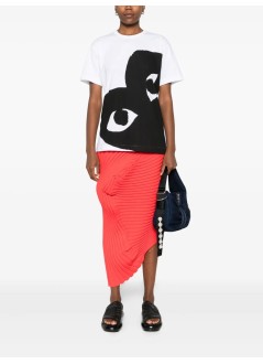 comme des garçons play t-shirt manblack heart - axt347051 white black