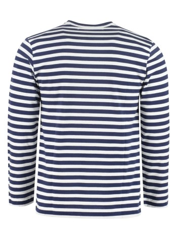 comme des garçons play camiseta hombre play striped t-shirt - axt010051 navy white 2