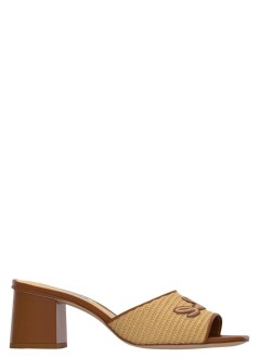 karl lagerfeld sandal womanplaza ii raffia signia slide - kl32400a jnt
