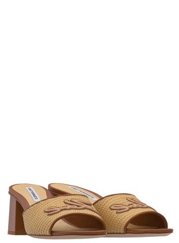 karl lagerfeld sandal womanplaza ii raffia signia slide - kl32400a jnt 2