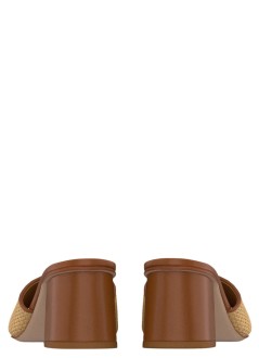karl lagerfeld sandal womanplaza ii raffia signia slide - kl32400a jnt
