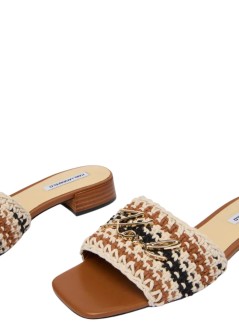 karl lagerfeld sandal womanpetalo ii crochet signia slide - kl80701c k12