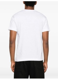 comme des garçons play camiseta hombre t-shirt logo print red heart - axt345051 white red