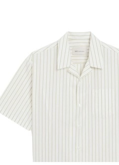 ami shirt manshort sleeve boxy shirt with camp collar and embossed ami d - hsh833co0220 a075