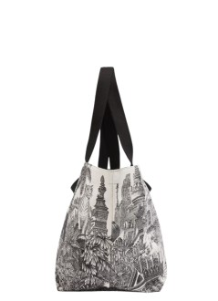 inoui editions handbag womancarrier bag cabas piranesi - ma23cap64 night nuit